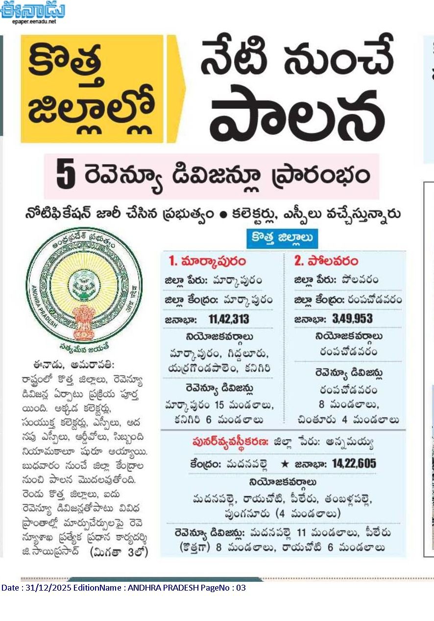 AP New Districts - Politics and Daily News - NFDB
